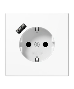 Розетка с ж/у и USB-портом типа A, JUNG LS1520-18AWW белый