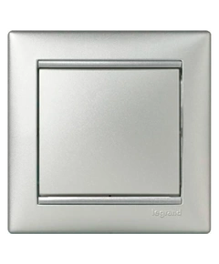Вимикач 1-кнопковий Legrand Valena 770111, колір алюміній