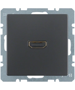 HDMI-розетка, підключення ззаду під кутом 90 град., антрацит, Q.1/Q.3/Q7 3315436086