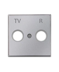 Панель телевизионной розетки TV/R, Sky Niessen, цвет серебряный.