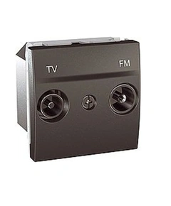 Розетка телевизионная концевая ТV-R 2-м. Unica графит MGU3.452.12