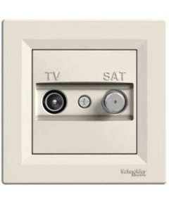 Розетка TV-SAT индивидуальная (1 дБ) Asfora, (крем) EPH3400423