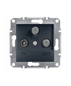 Розетка TV-R-SAT оконечная Asfora, (цвет антрацит) EPH3400171
