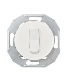 Вимикач 1-кл. 2-полюсний, кнопковий RENOVA білий, WDE011002