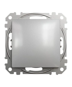 Кнопочный переключатель 1-кл SE Sedna Design SDD113116 алюминий