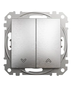 Кнопковий вимикач для жалюзі 2-кл SE Sedna Elements SDD170114 матовий алюміній