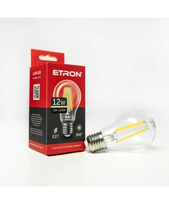 LED лампа ETRON Filament 1-EFP-105 A60 12W 3000K E27