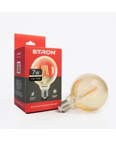 Лампа светодиодная ETRON Filament Power 1-EFP-161 G95 E27 7W золото