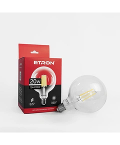 LED лампа ETRON Filament 1-EFP-174 G125 E27 20W 4200K clear glass