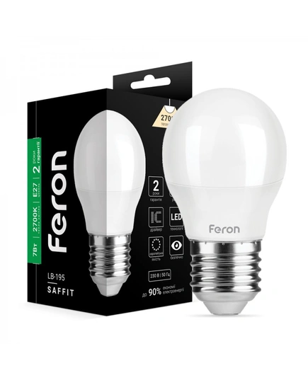 Світлодіодна лампа Feron LB-195 7Вт E27 2700K