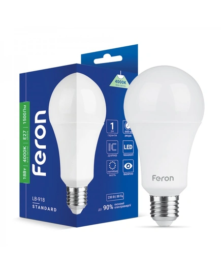 Светодиодная лампа Feron LB-918 18Вт E27 4000K 01871