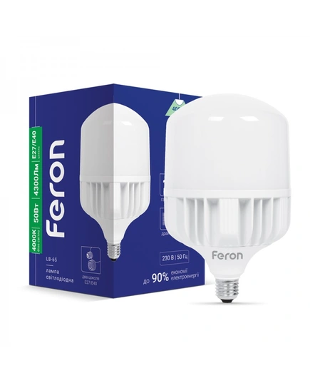 Светодиодная лампа Feron LB-65 50Вт E27-E40 4000K | 25825