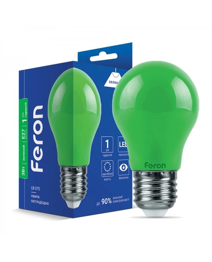 Светодиодная лампа Feron LB-375 3Вт E27 зеленая 25922