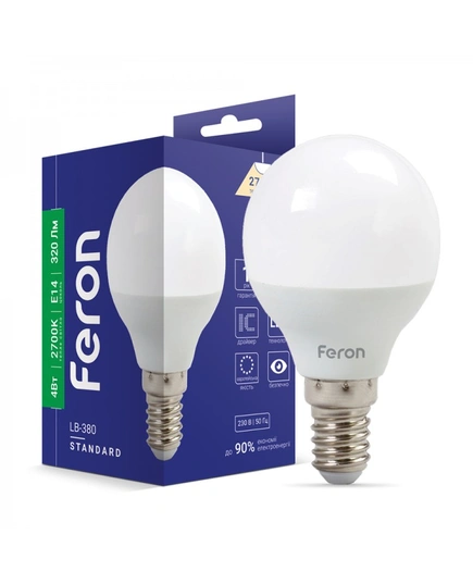 Светодиодная лампа Feron LB-380 4Вт E14 2700K 25639