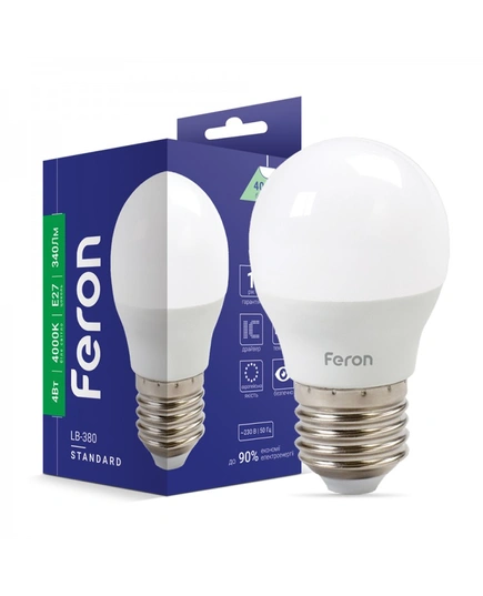 Світлодіодна лампа Feron LB-380 4Вт E27 4000K
