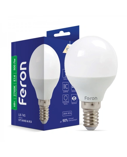 Светодиодная лампа Feron LB-745 6Вт E14 2700K 25671