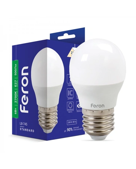 Светодиодная лампа Feron LB-745 6Вт E27 2700K 25674