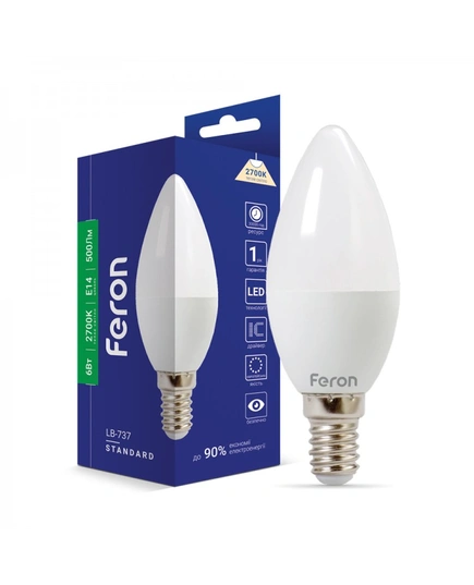 Светодиодная лампа Feron LB-737 6Вт E14 2700K 25677