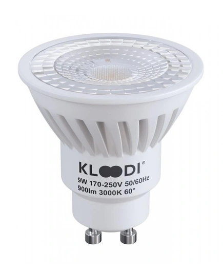 Лампа LED GU10 9W 3000К 900Lm KLOODI KDGU10-9WSMD 3K 60D