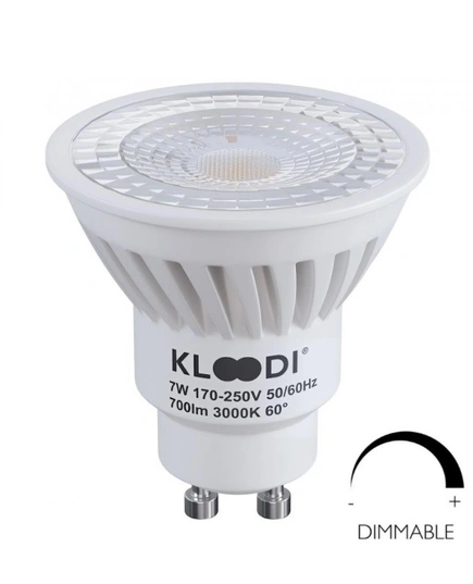 Лампа LED GU10 7W 3000К 700Lm DIM KLOODI KDGU10-7WSMD 3K 60D DIM