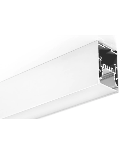 LED профіль підвісний з відсіком для блоку з розсіювачем PC морозний, 2,5м KLOODI KLP5075-R1 2.5