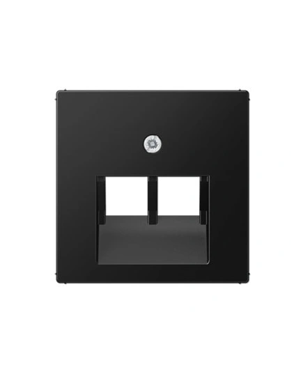 Накладка для розетки підвійна UAE ECO PROFI, колір матовий чорний