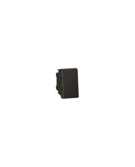 Вимикач кнопковий EASYLED 1 модуль 6А 250В MOSAIC NEW 079130L колір чорний матовий