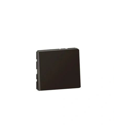 Выключатель кнопочный EASYLED 2 модуля 6А 250В MOSAIC NEW 079140L цвет черный матовый