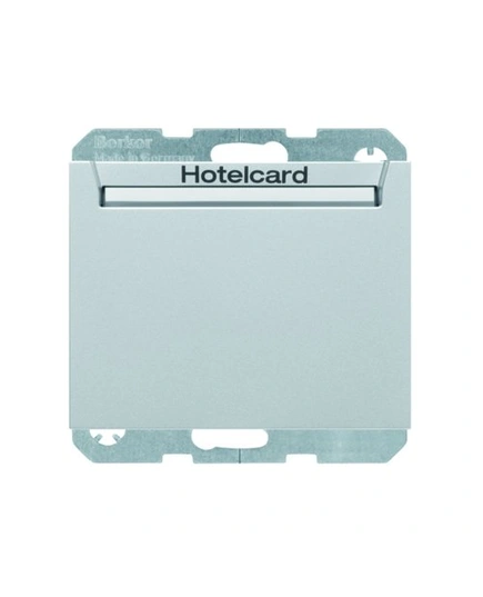 Релейний вимикач з накладкою для готельної картки, 230В/6А, алюміній, K.5