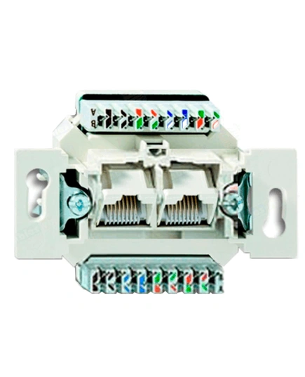 Механізм розетки - "комп'ютерна на 2-виходи" UTP-некранована, "Gigabit Ethernet" (6 кат.) Abb 0221/12-507