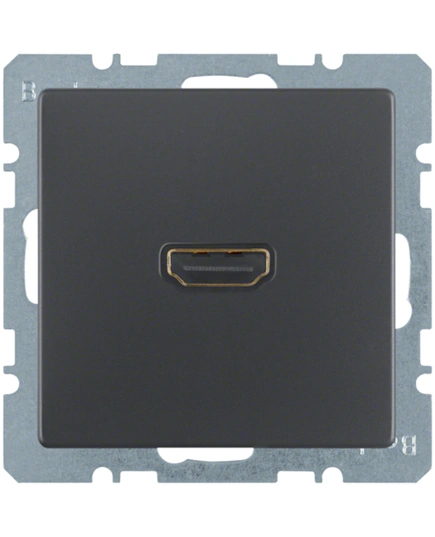 HDMI-розетка, подключение сзади под углом 90 град., антрацит, Q.1/Q.3/Q7 3315436086