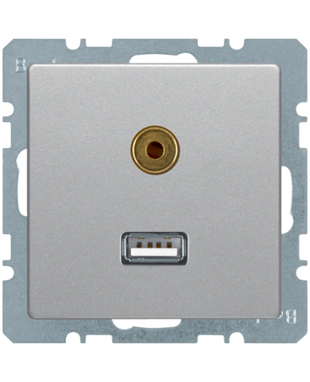 Розетка USB/3.5мм аудіо, алюміній, Q.1/Q.3/Q7 3315396084