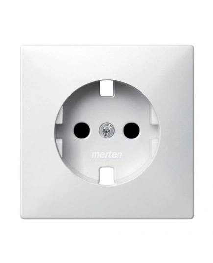 Накладка для розетки із з/к та шторками Merten SM MTN2330-0319 полярно-білий