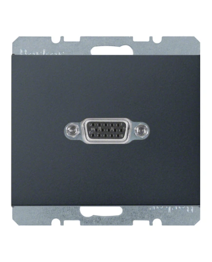 VGA-розетка з гвинтовими клемами, антрацит, «K.1» 3315417006