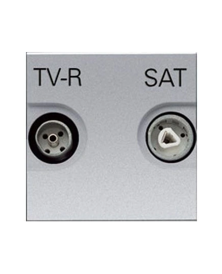 Розетка TV-R-SAT одинарна Zenit срібний