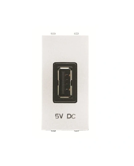 Розетка USB 1-мод. Abb Zenit, цвет белый