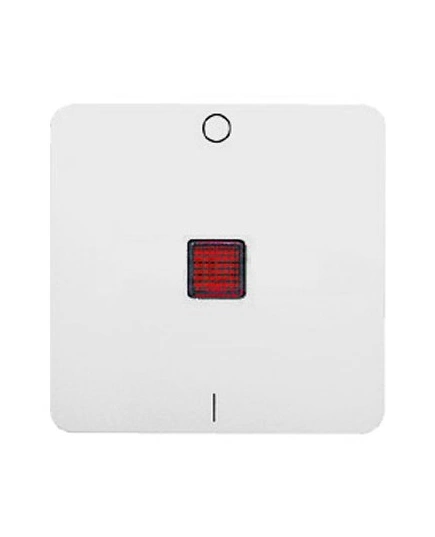Клавіша з червоною лінзою для 2-полюсних вимикачів зі знаками 0 та І біла Hager OPTIMA 12009202