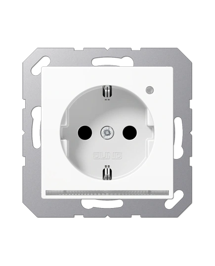 Розетка SCHUKO із LED підсвічуванням, JUNG A1520-OWWLNW, колір білий