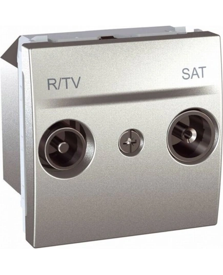Розетка телевізійна кінець ТV-R-SAT 2-м. Unica алюміній MGU3.455.30