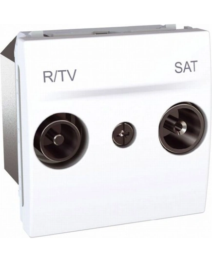 Розетка телевізійна поодинока ТV-R-SAT 2-м. Unica білий MGU3.454.18
