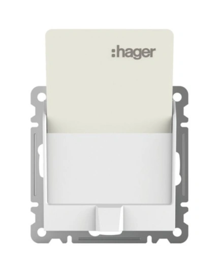 Вимикач для готельних карток Hager Lumina, білий, WL0510