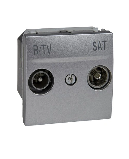 Розетка телевізійна поодинока ТV-R-SAT 2-м. Unica алюміній MGU3.454.30