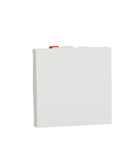 Вимикач 1-кнопковий, кнопковий, сх. 1, 10 A, Unica New NU320618 білий