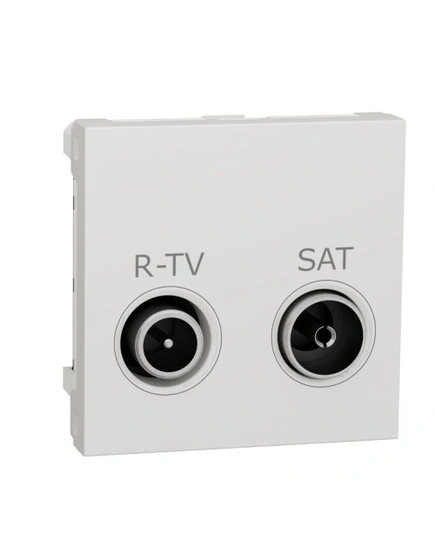 Розетка R-TV/SAT, кінець, 2-мод., Unica New NU345518 білий