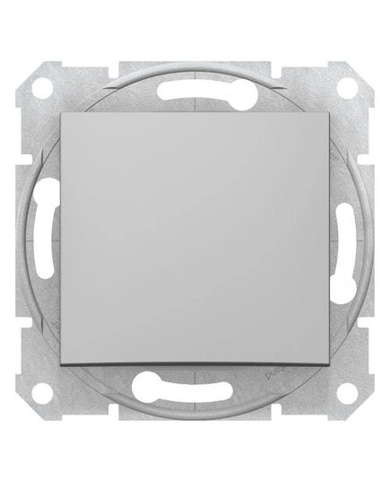 Вимикач 1-клавішний колір алюмінію SDN0100160