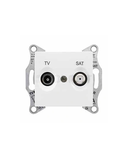 Розетка телевізійна TV/SAT прохідна Sedna SDN3401921 колір білий