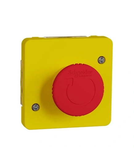Механізм аварійного вимикача з поворотним регулятором IP55, жовтий, Mureva Styl Schneider Electric MUR35053