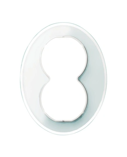 Рамка для двойной розетки RENOVA «Белое стекло», WDE011409