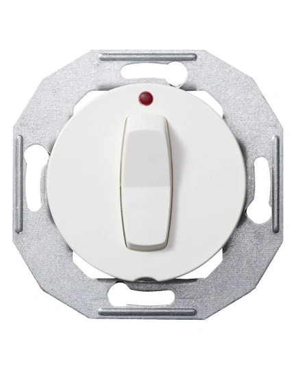 Кнопочный переключатель с подсветкой RENOVA белый, WDE011004