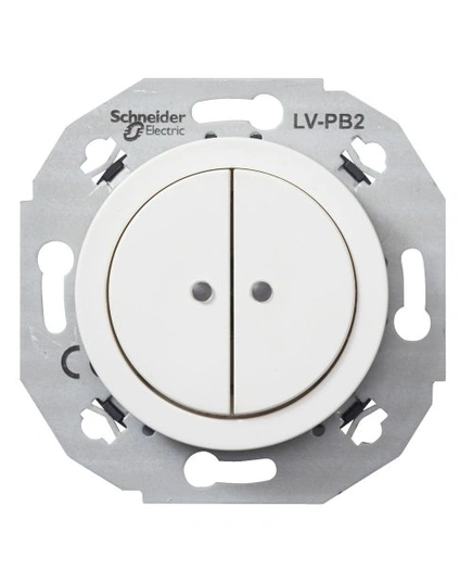 Кнопковий вимикач 2-полюсний 400 мA RENOVA білий, WDE011071